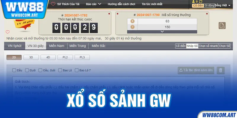 Xổ Số GW WW88 - Địa Chỉ Làm Giàu Bằng Những Con Số